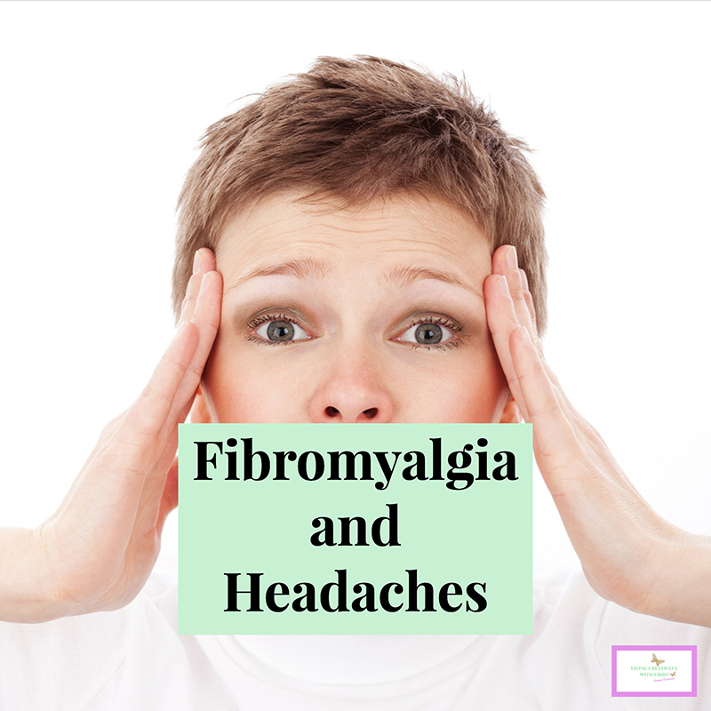 Fibromyalgia and associated symptoms, headaches, an image of a woman with her hands to her head.