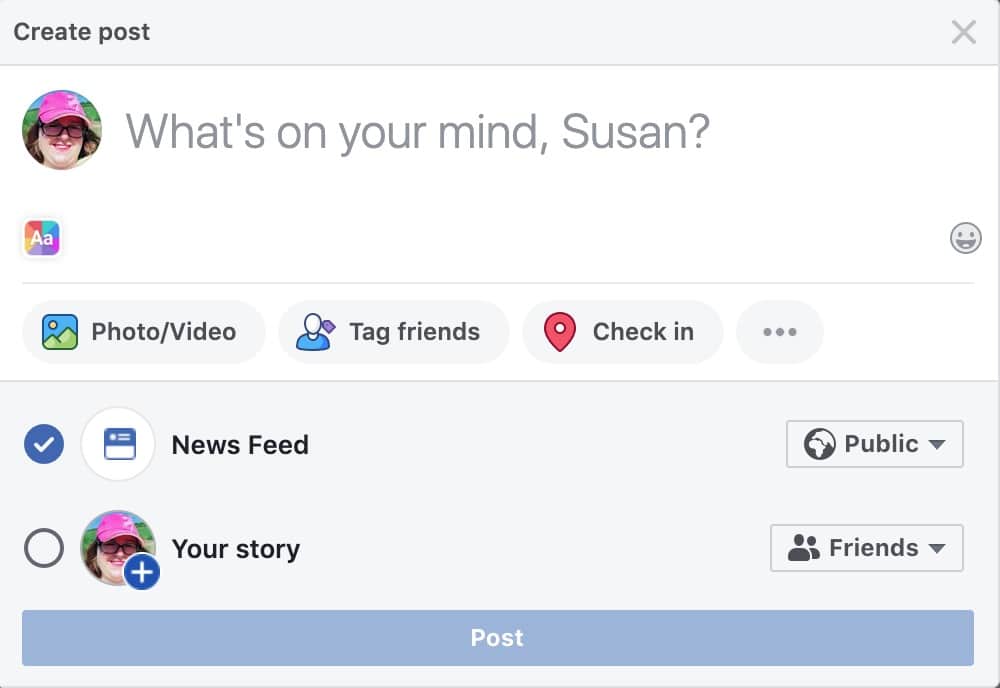 The Facebook Conversation box