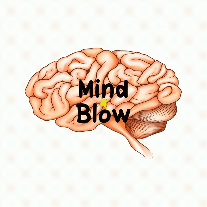 A GIF of a brain with the words mind blown and a blowing up animation.